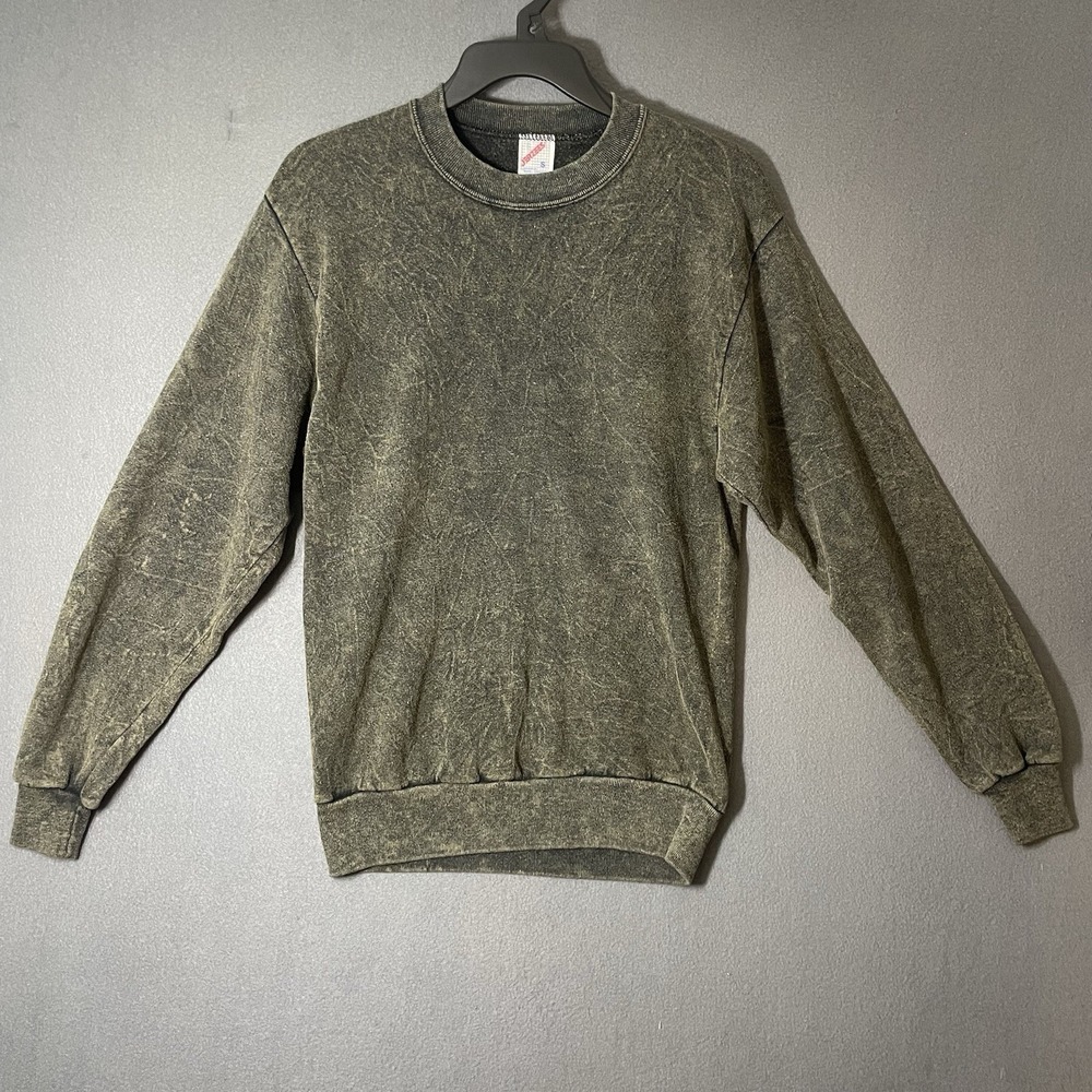 Jerzees Small Sweatshirt Streetwear Hip Hop Black Wash Out Vintage Y2K